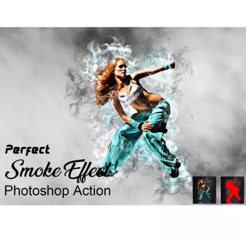 Perfect Smoke Effect Photoshop Action cover image.