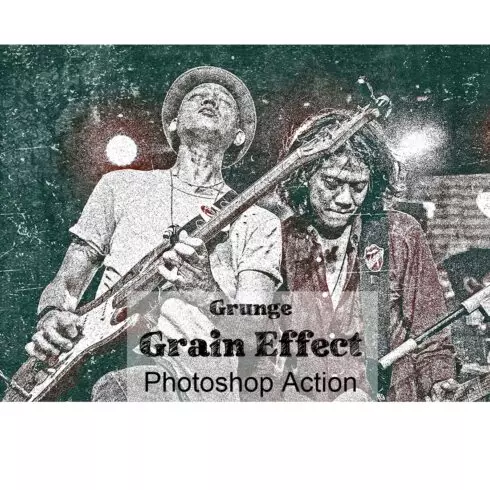 Grunge Grain Effect Photoshop Action cover image.