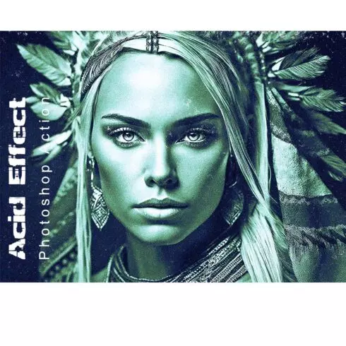 Acid Effect Photoshop Action cover image.