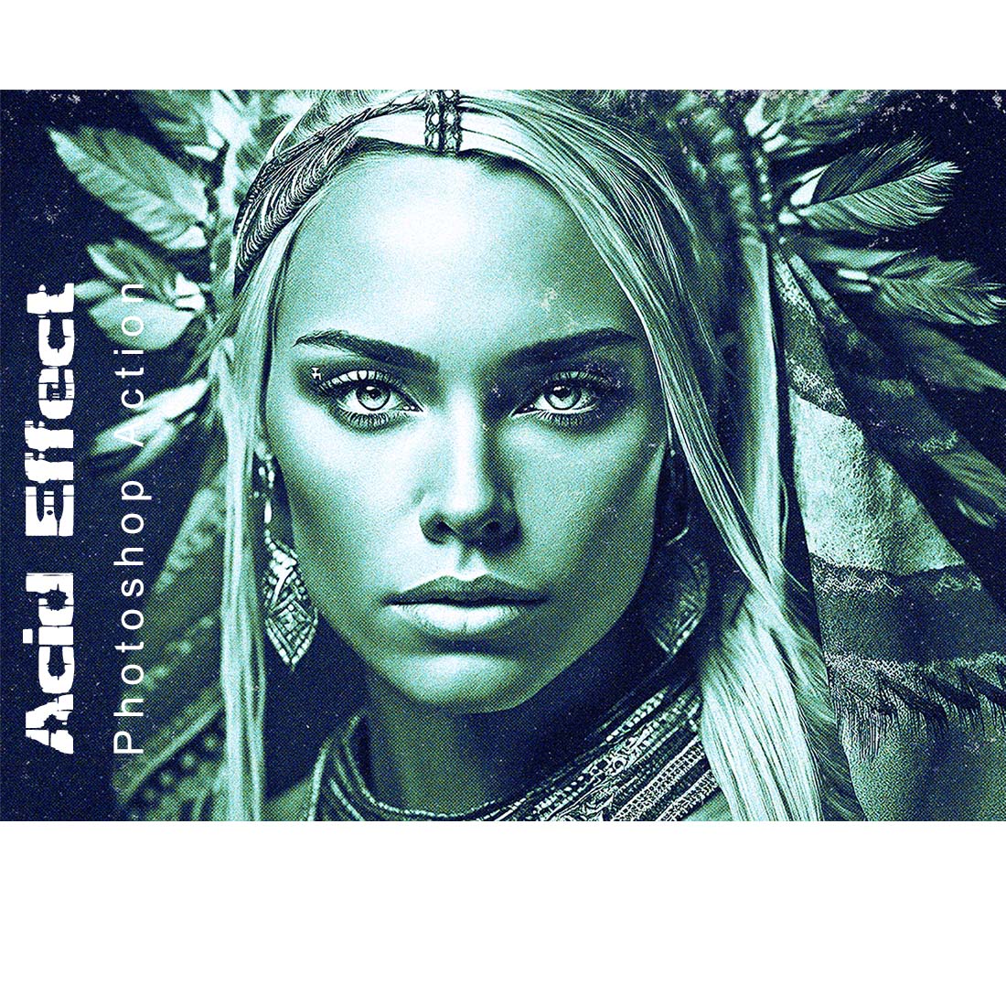 Acid Effect Photoshop Action cover image.