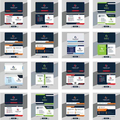 10 Vector Modern Business card template design fully editable cover image.
