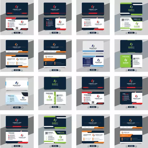 10 Vector Modern Business card template design fully editable cover image.