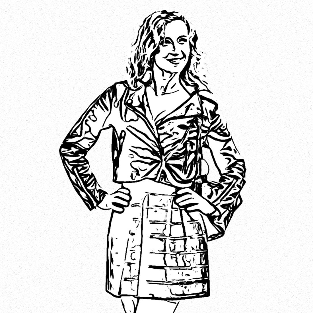 Line Art Effect Photoshop Action preview image.