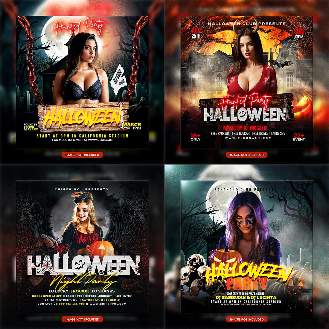 Premium Bundle Flyer social media and Instagram post template cover image.