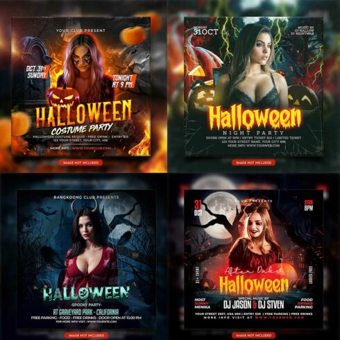 Premium Bundle Flyer social media and Instagram post template cover image.
