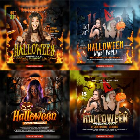 Premium Bundle Flyer social media and Instagram post template cover image.