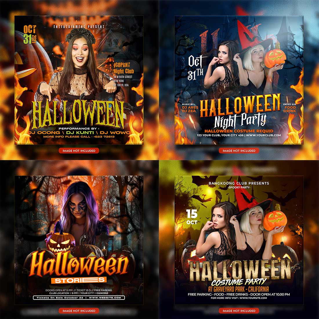 Premium Bundle Flyer social media and Instagram post template cover image.