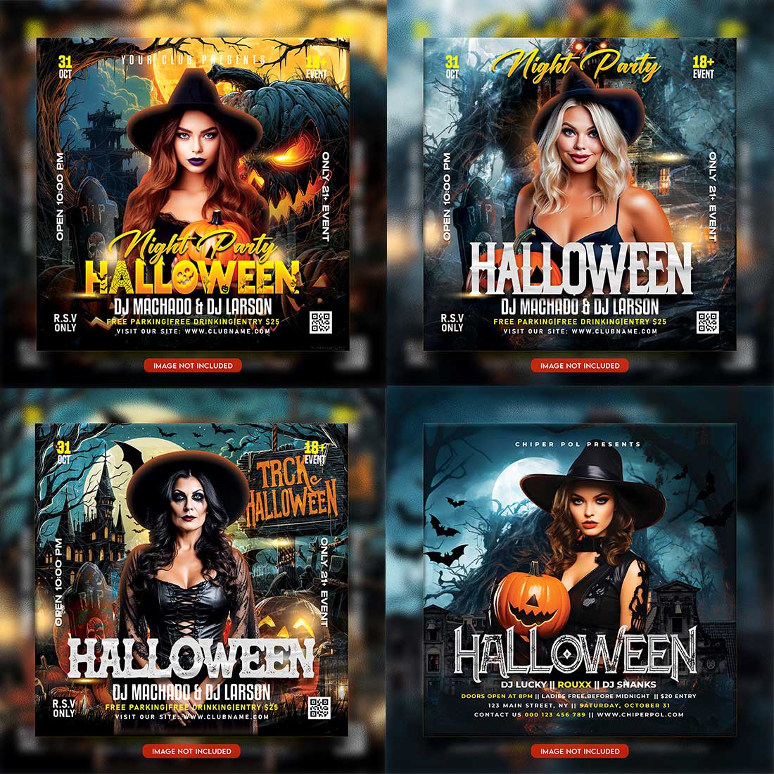Premium Bundle Flyer social media and Instagram post template cover image.