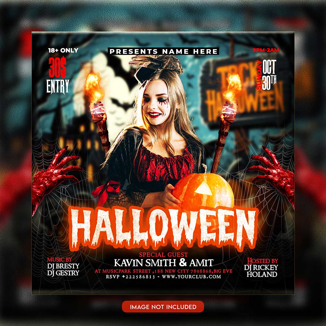 Premium Bundle Flyer social media and Instagram post template preview image.