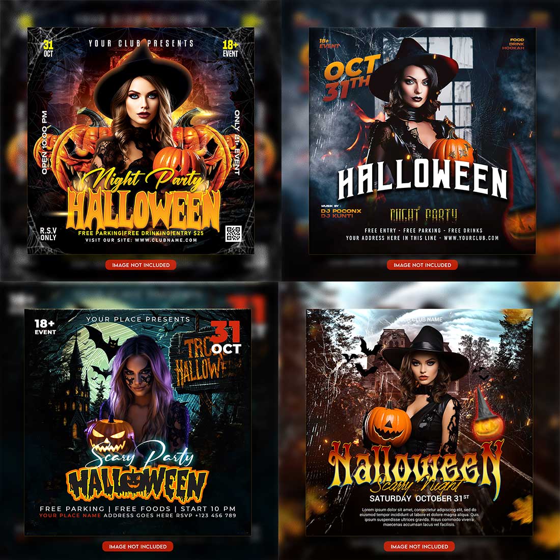Premium Bundle Flyer social media and Instagram post template cover image.