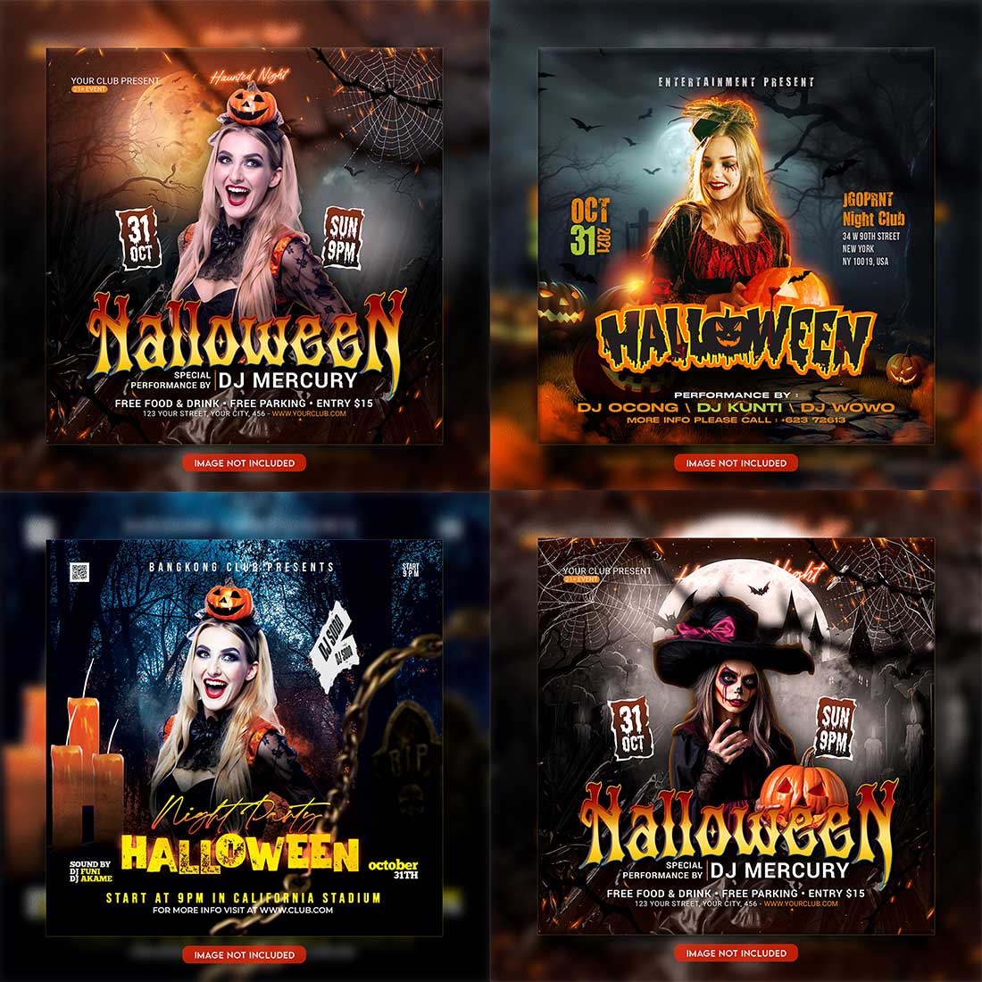 Premium Bundle Flyer social media and Instagram post template cover image.