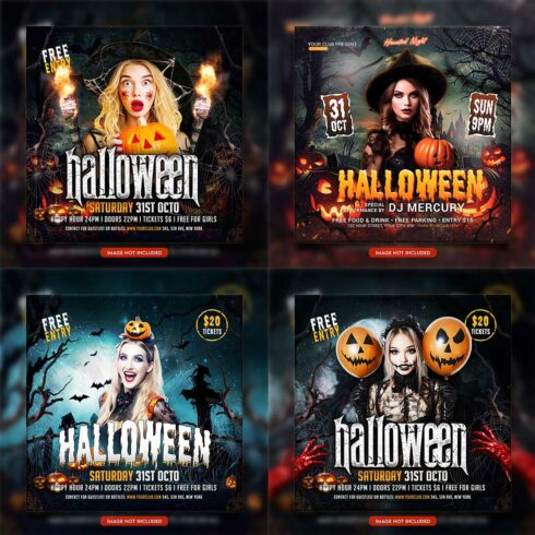 Premium Bundle Flyer social media and Instagram post template cover image.
