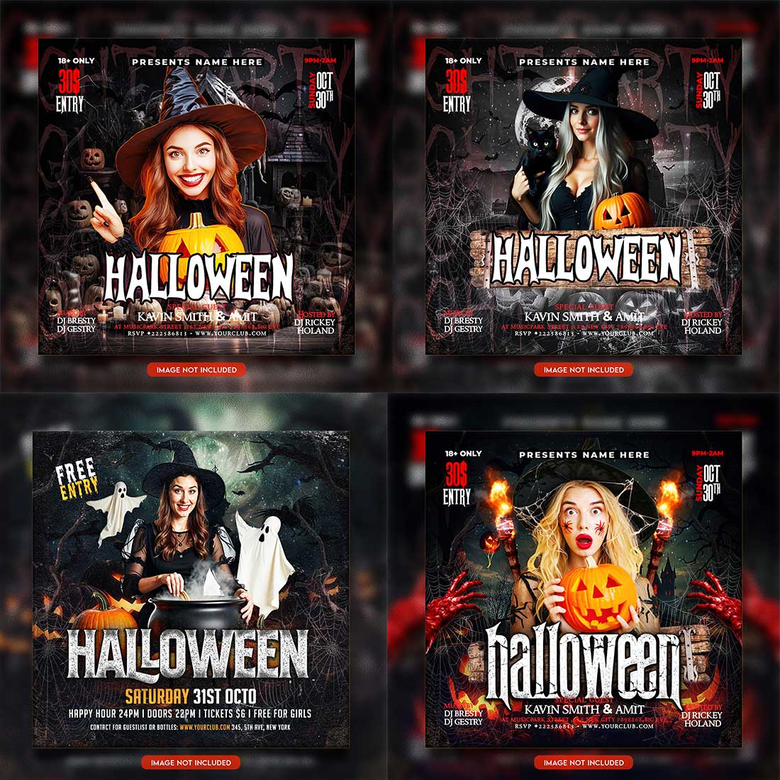 Premium Bundle Flyer social media and Instagram post template cover image.