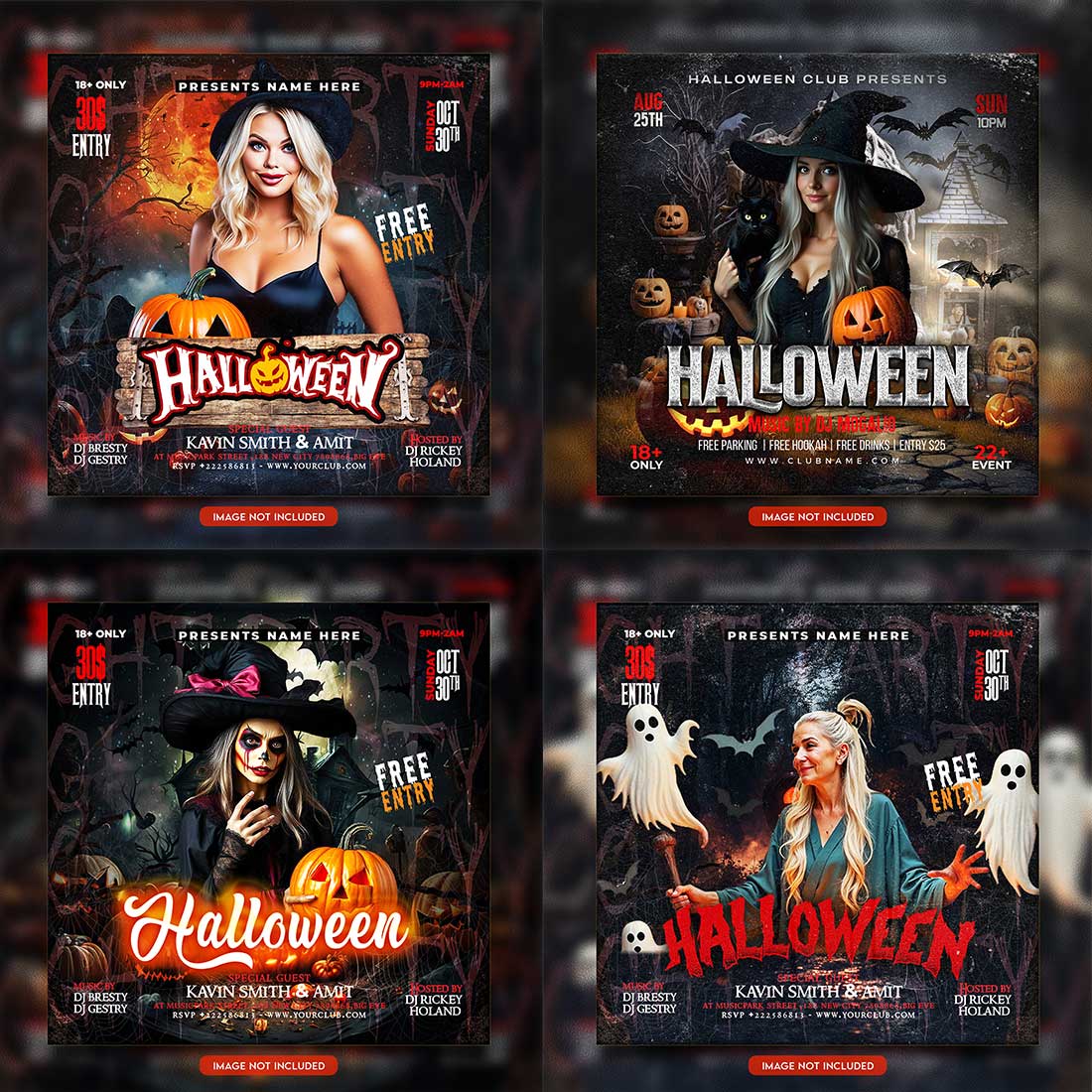 Premium Bundle Flyer social media and Instagram post template cover image.