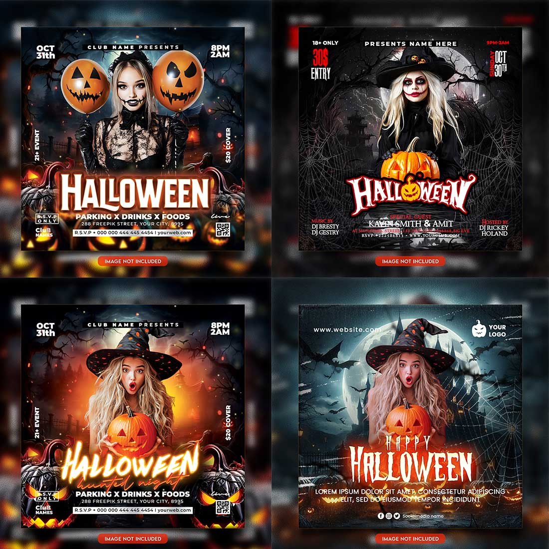 Premium Bundle Flyer social media and Instagram post template cover image.