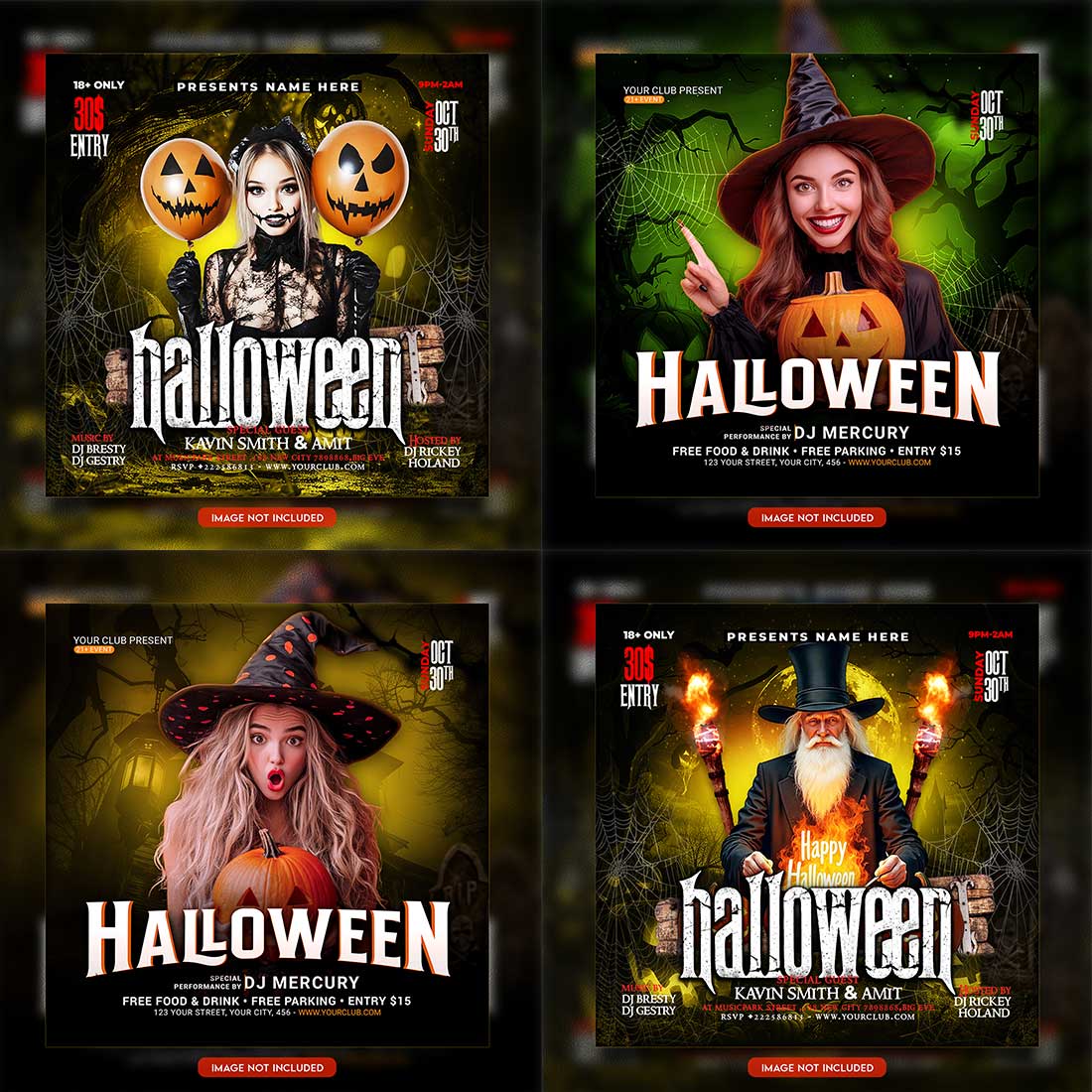 Premium Bundle Flyer social media and Instagram post template cover image.
