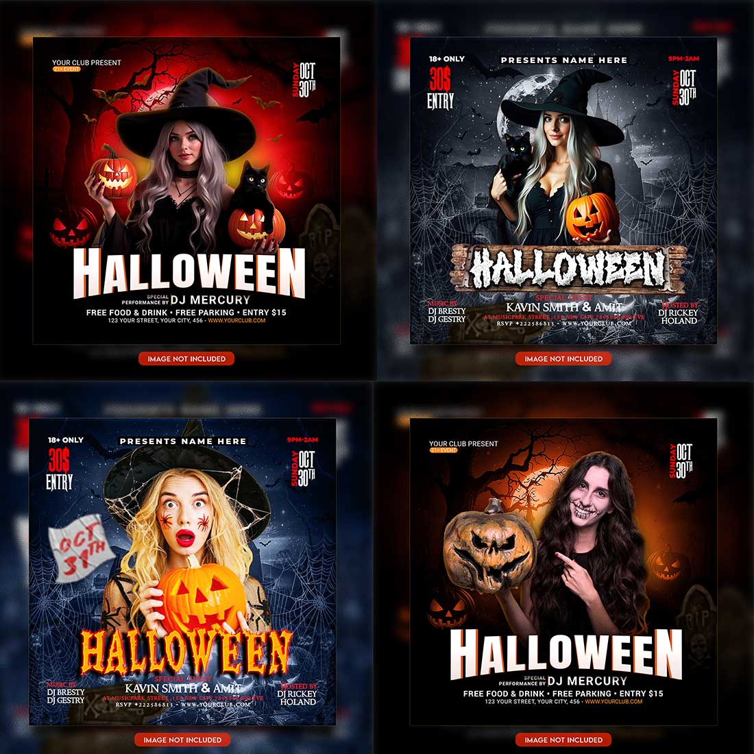 Premium Bundle Flyer social media and Instagram post template cover image.