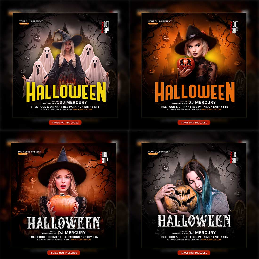 Premium Bundle Flyer social media and Instagram post template cover image.