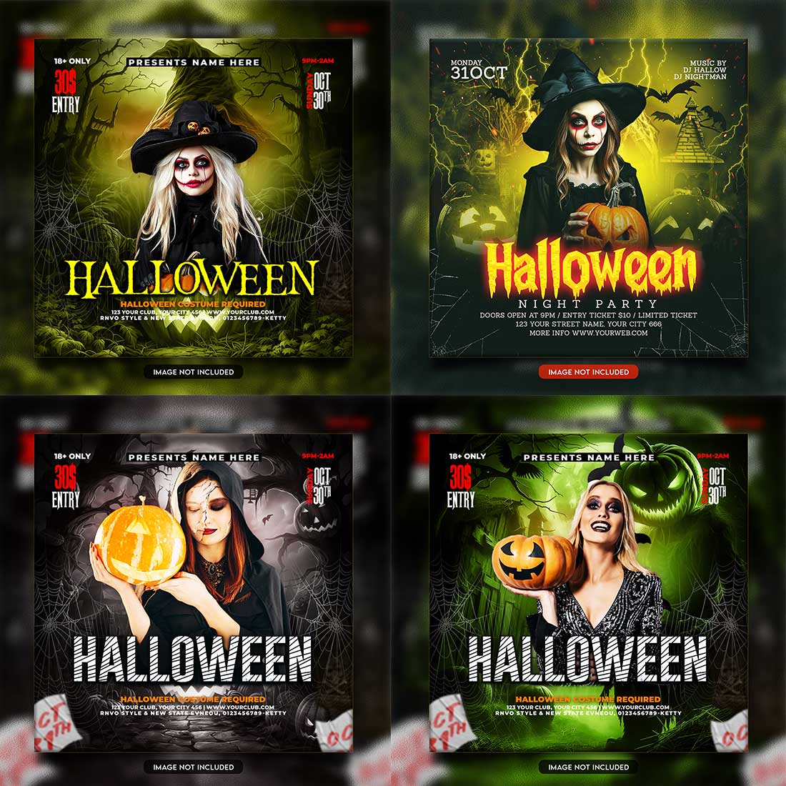 Premium Bundle Flyer social media and Instagram post template cover image.
