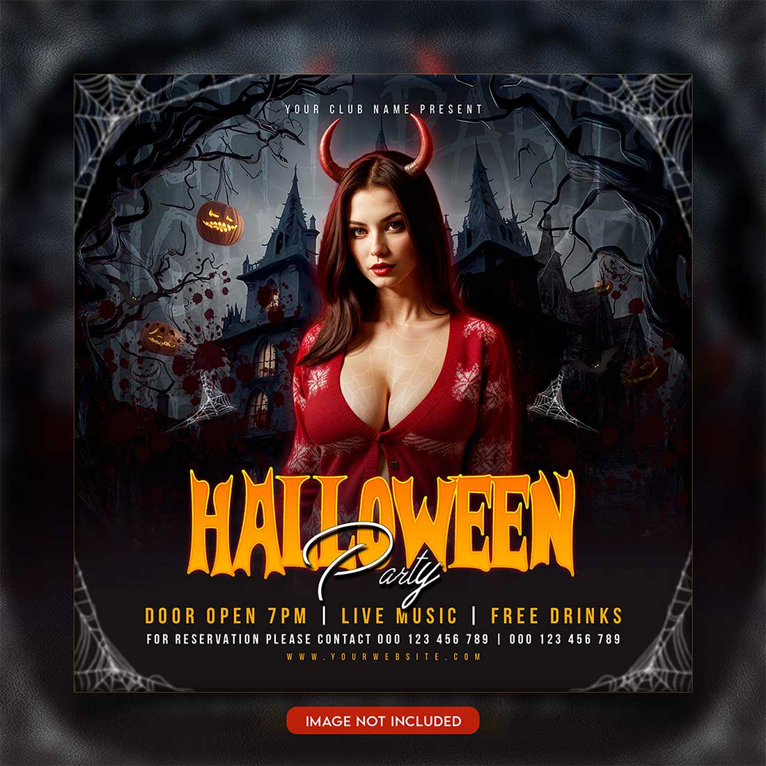 Premium Bundle Flyer social media and Instagram post template preview image.