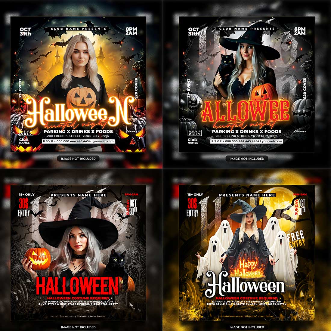 Premium Bundle Flyer social media and Instagram post template cover image.