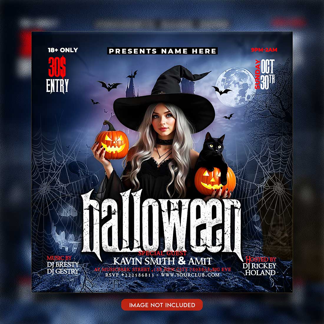 Premium Bundle Flyer social media and Instagram post template preview image.