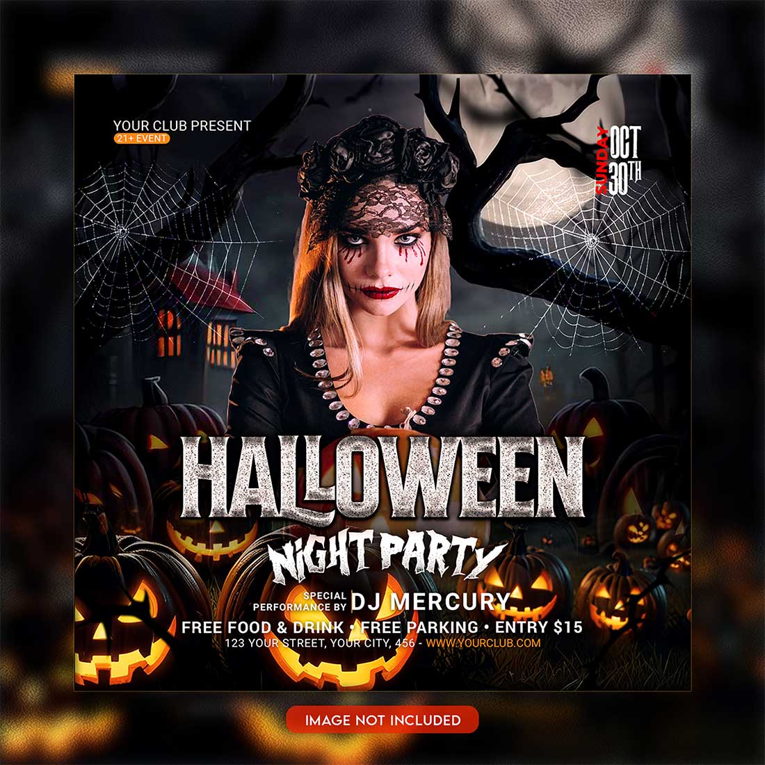 Premium Bundle Flyer social media and Instagram post template preview image.
