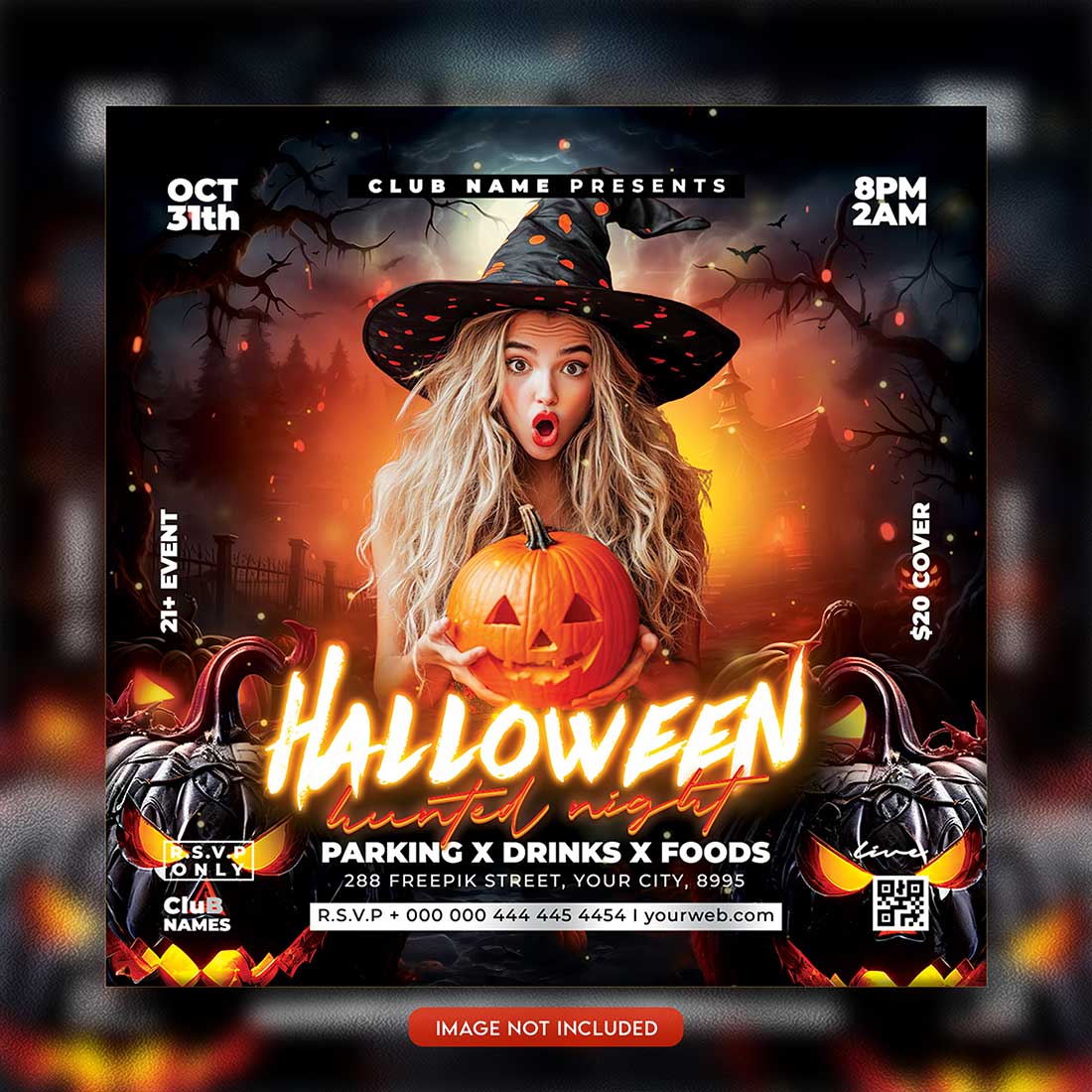 Premium Bundle Flyer social media and Instagram post template preview image.