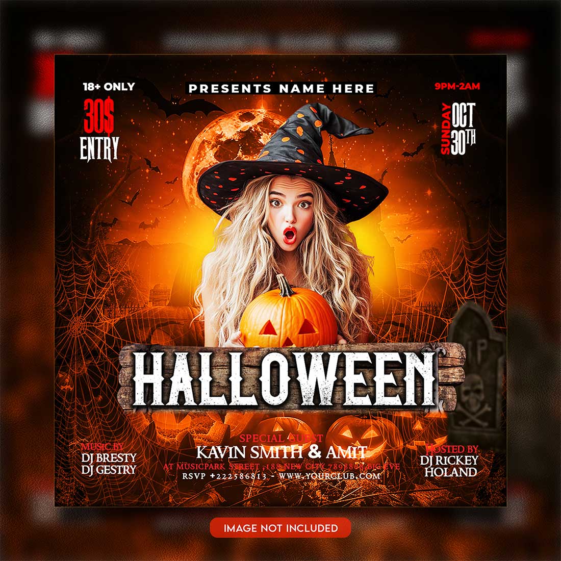 Premium Bundle Flyer social media and Instagram post template preview image.