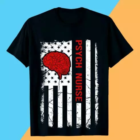 PSYCH NURSE Mental Health T-shirt Design Awareness cover image.