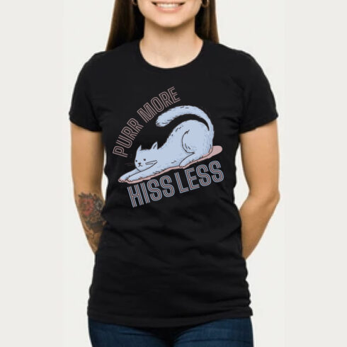 Purr More, Hiss Less t-shirt cover image.