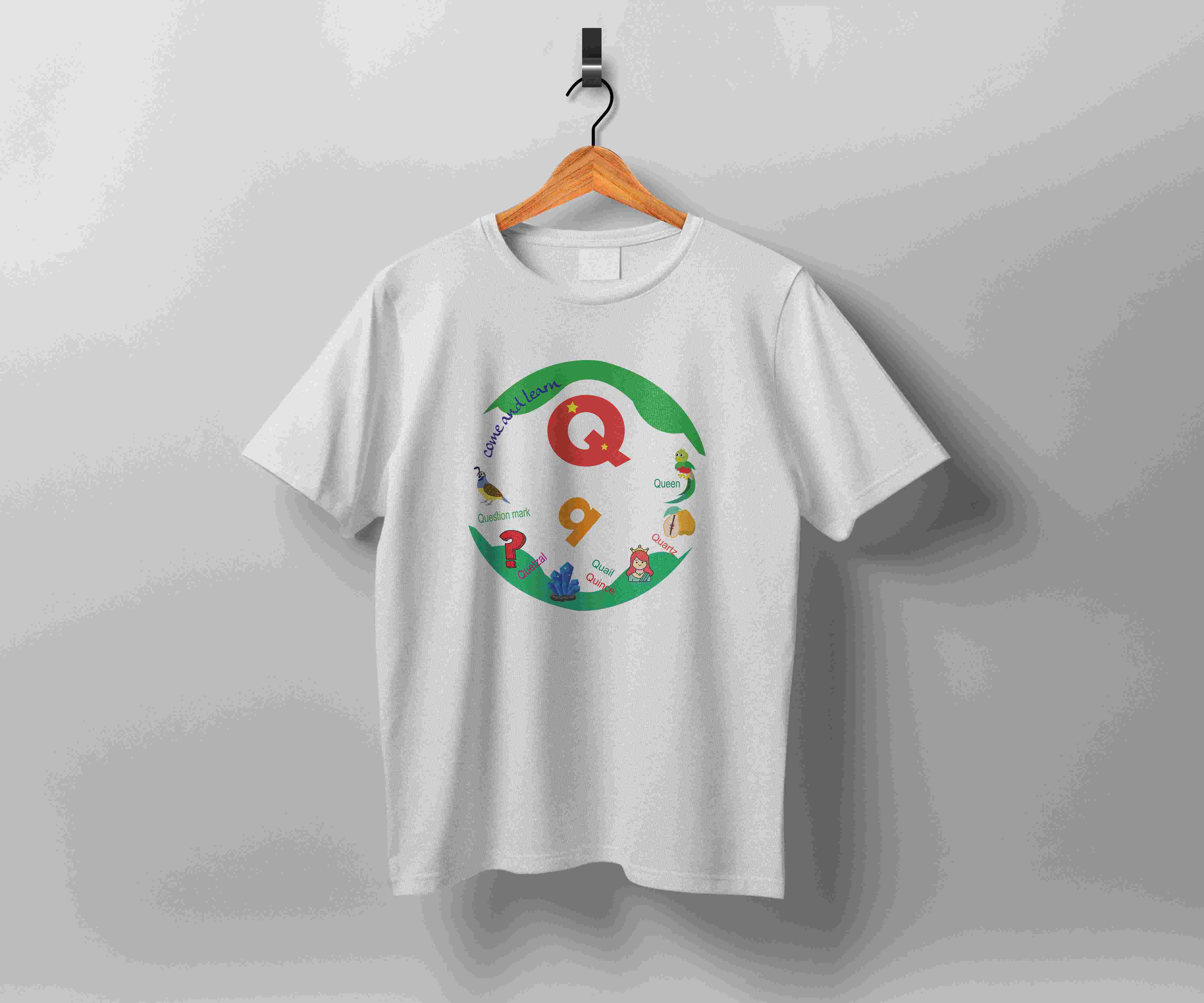 q letter tshirt 140