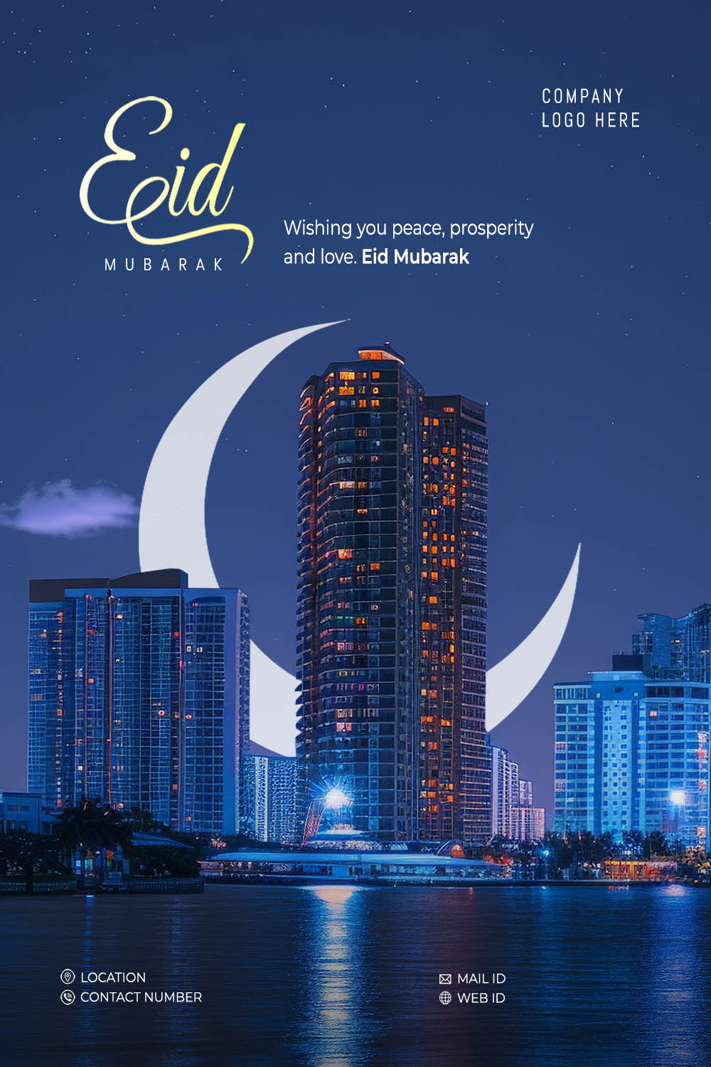 EID FLYER TEMPLATE FOR REAL ESTATE COMPANIES pinterest preview image.