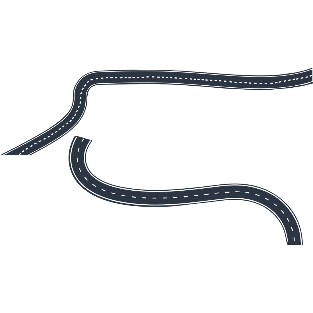winding road vector design on transparent background cover image.
