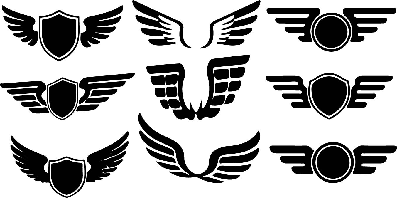 security shields wing icons 884