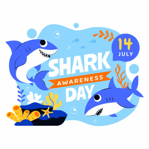 10 Shark Awareness Day Illustration cover image.