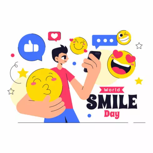 12 World Smile Day Celebration Illustration cover image.