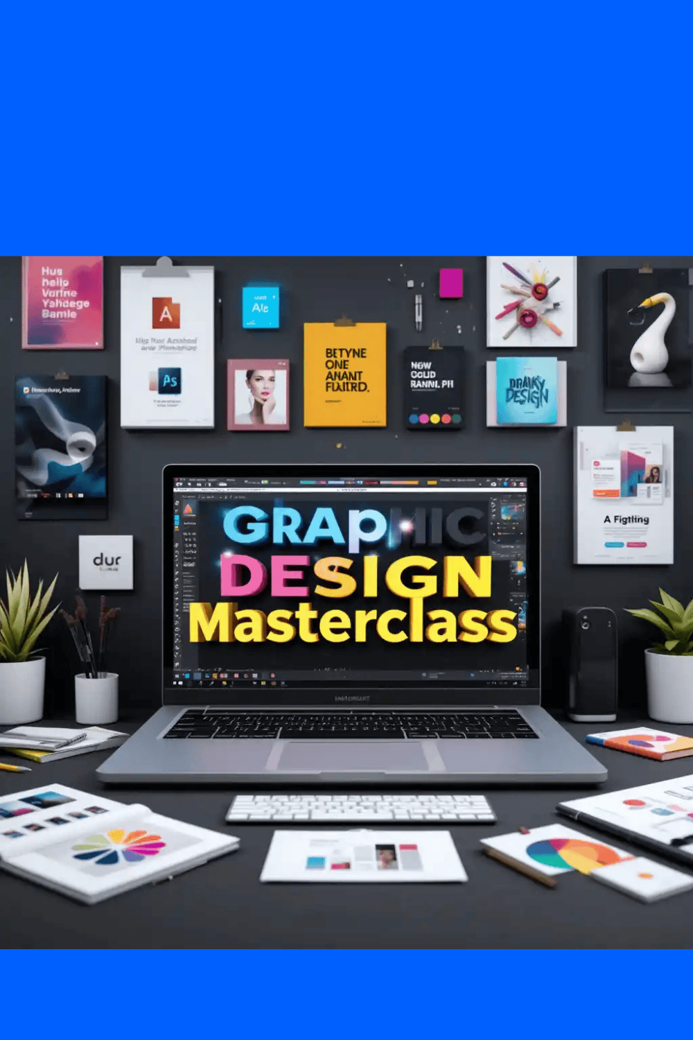 Graphic Design Masterclass – Learn Professional Design from Scratch (Beginner to Pro) pinterest preview image.