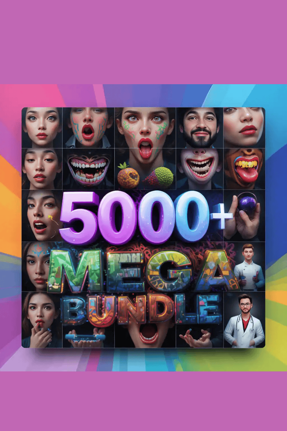 5000+ PNG Mega Bundle – All-in-One Ultimate Collection pinterest preview image.