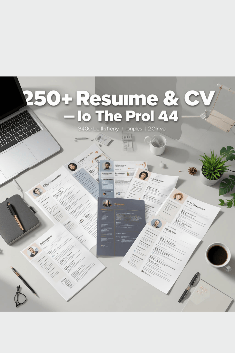 Resume & CV Templates Bundle – Word, Canva, PSD, AI Format pinterest preview image.