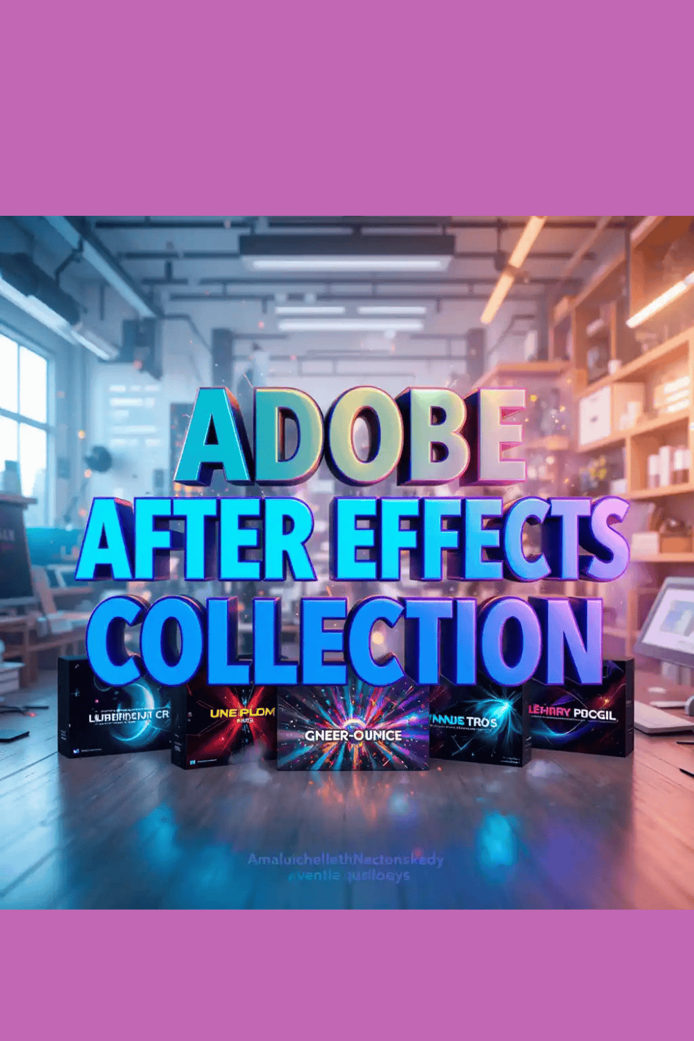 Adobe After Effects Collection | Premium Motion Graphics & Templates Bundle pinterest preview image.