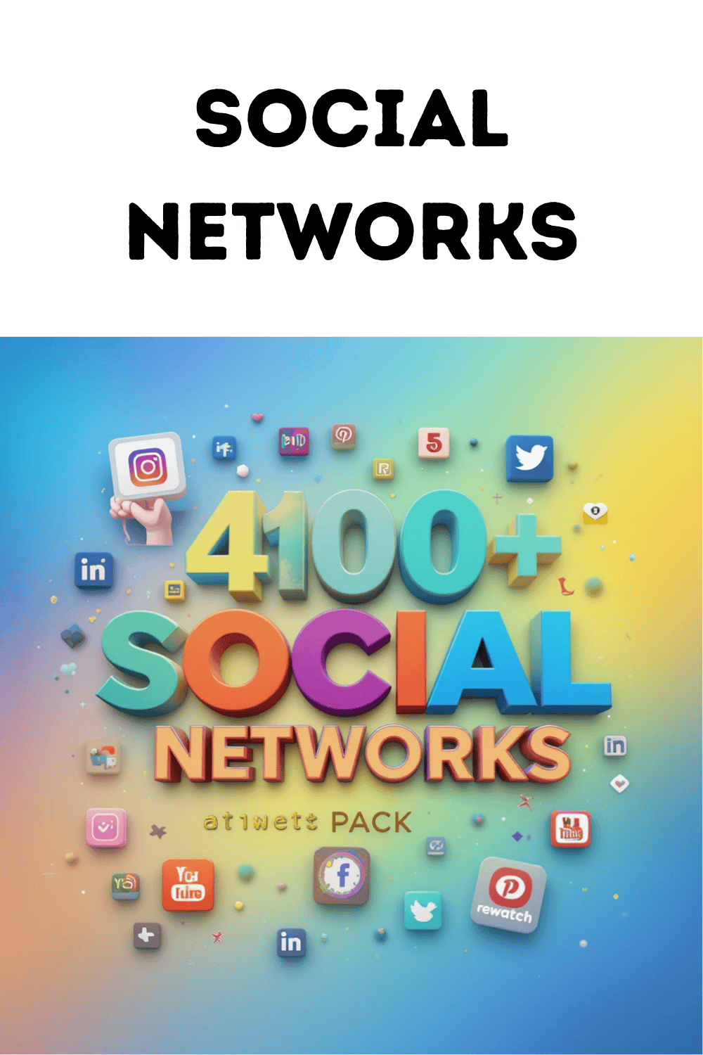 1400+ Social Media Templates – All-in-One Pack for Every Platform pinterest preview image.