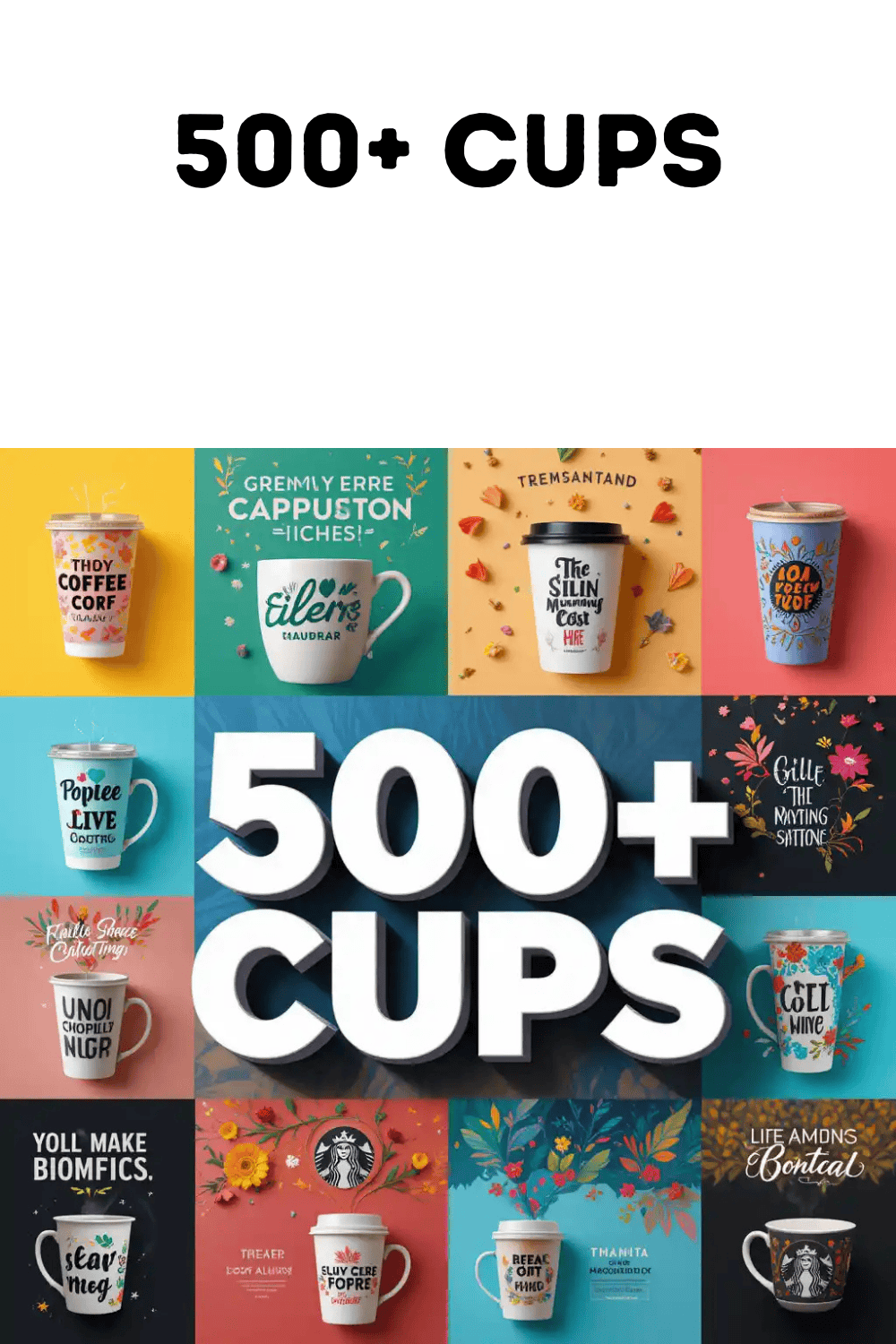 500+ Cup Designs – Editable, High-Resolution & Print-Ready Templates pinterest preview image.