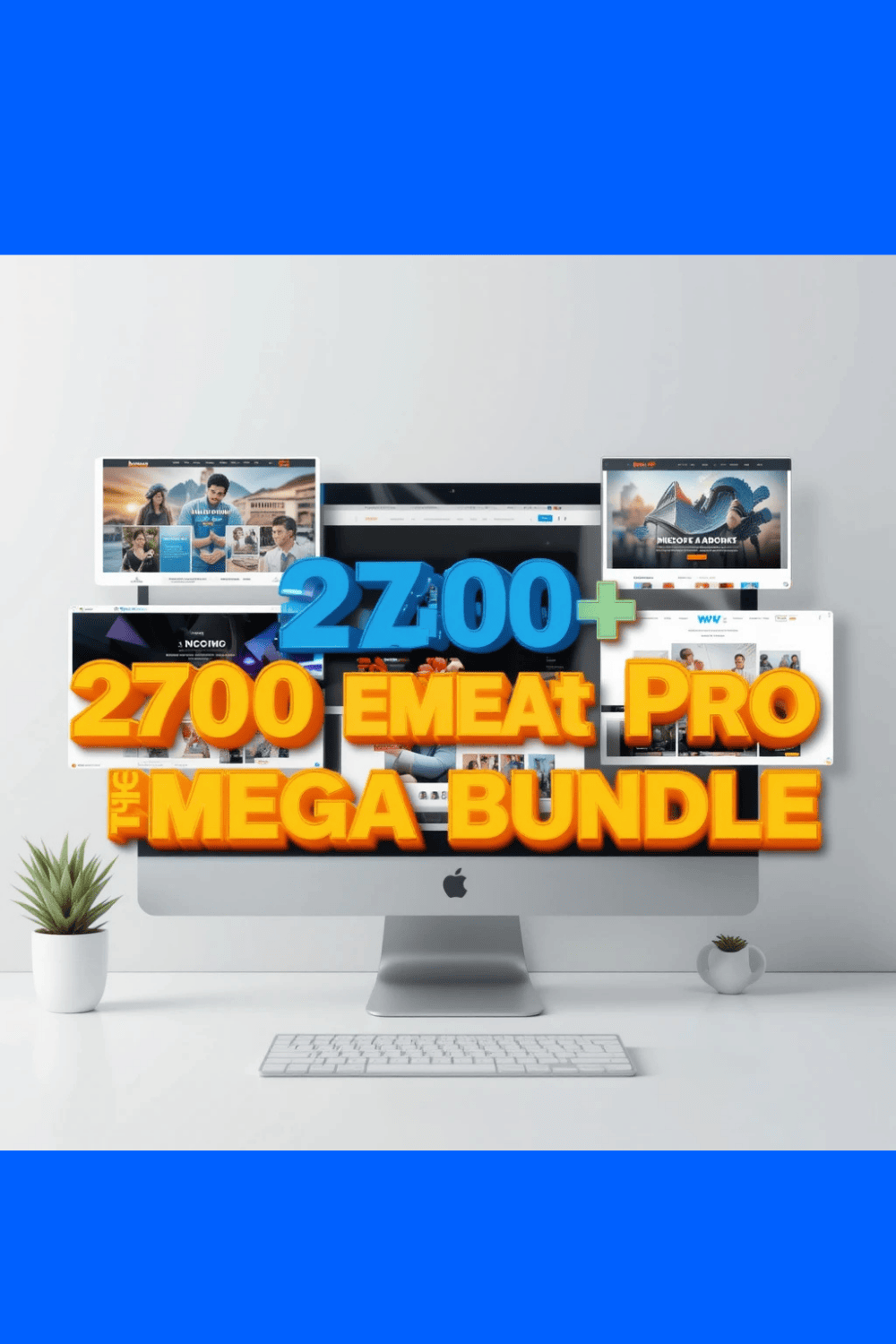 2700+ Elementor Pro Templates Mega Bundle for WordPress pinterest preview image.