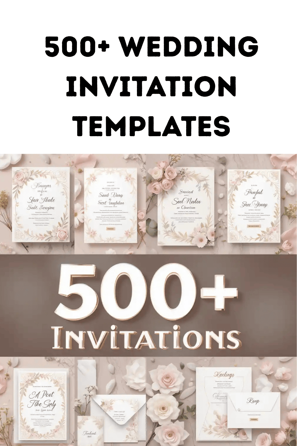 500+ Wedding Invitation Templates – Elegant, Editable & Print-Ready pinterest preview image.