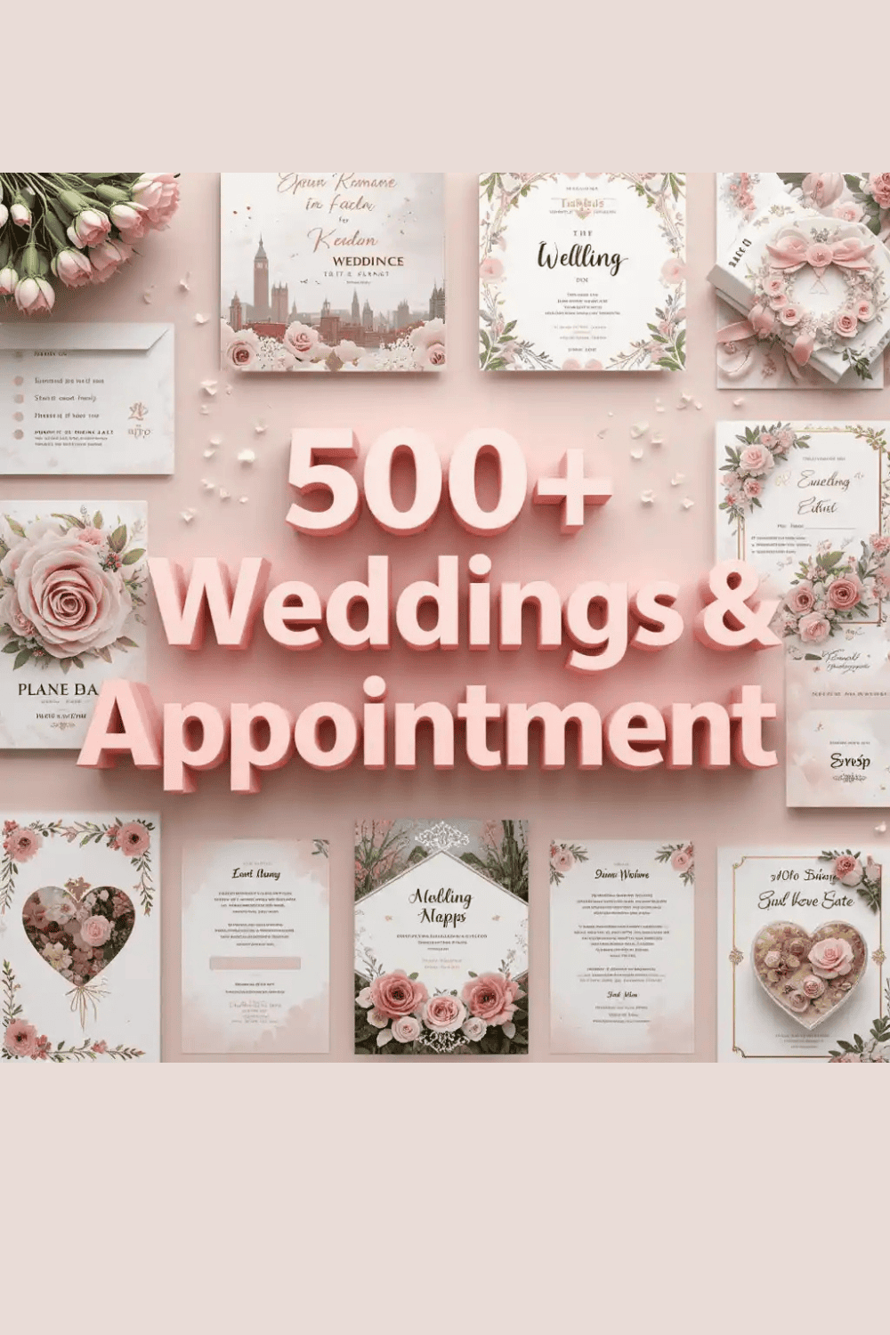 500+ Weddings & Appointments Templates – Elegant Designs for Every Special Day pinterest preview image.
