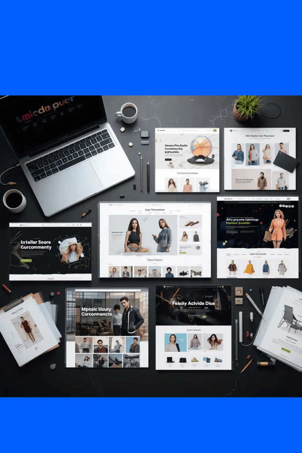 250+ Premium Shopify Themes Mega Bundle pinterest preview image.