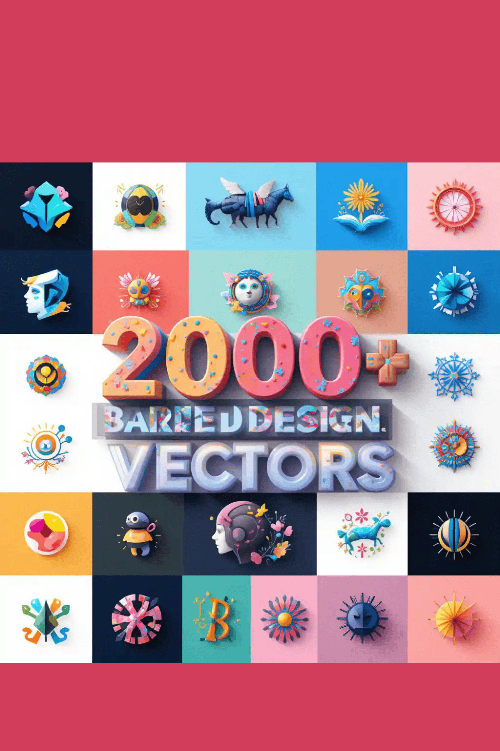 2000+ Various Vectors – Diverse, Scalable, and High-Quality Designs pinterest preview image.