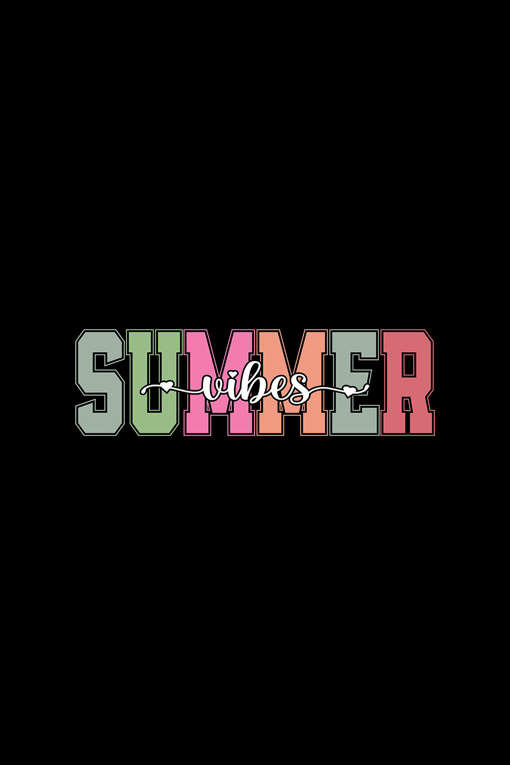 Summer Vibes Svg Sublimation T-Shirt pinterest preview image.