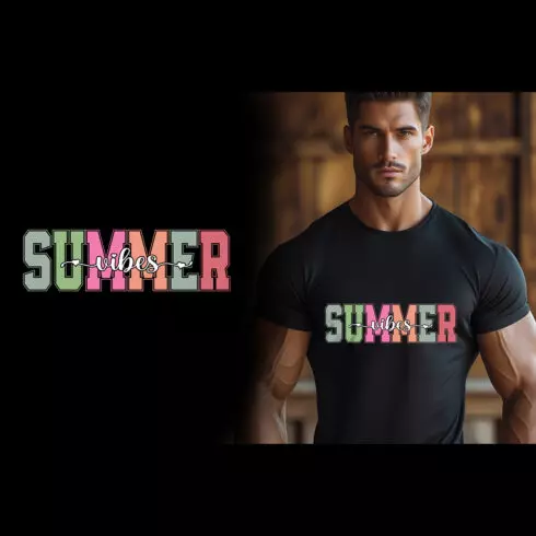 Summer Vibes Svg Sublimation T-Shirt cover image.